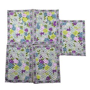 Vera Bradley Quilted Placemats (5) Set‎ Print: Watercolor